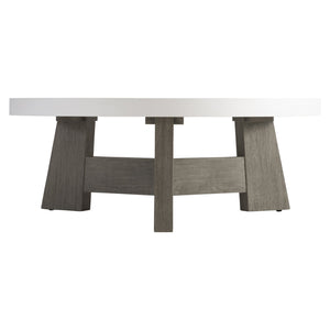 Bernhardt Bernhardt Rochelle Teak Outdoor Cocktail Table With Gr Concrete Top, Weathered Finish, Durable Design K1829