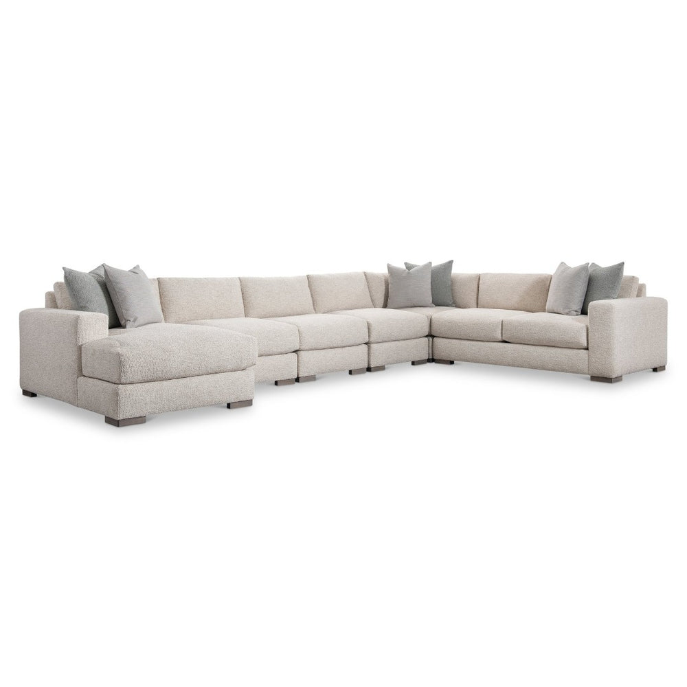 Bernhardt Bernhardt Drew Plush Fabric Sectional with Wooden Legs for Spacious Living Rooms K2305