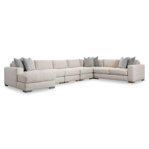 Bernhardt Bernhardt Drew Plush Fabric Sectional with Wooden Legs for Spacious Living Rooms K2305