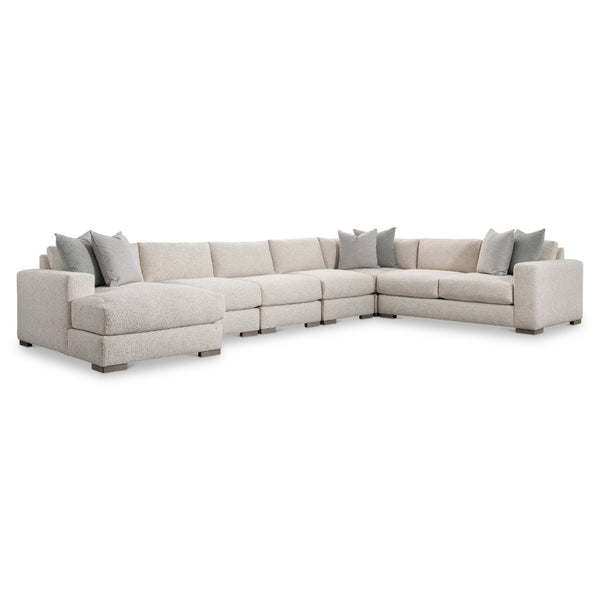 Bernhardt Bernhardt Drew Plush Fabric Sectional with Wooden Legs for Spacious Living Rooms K2305
