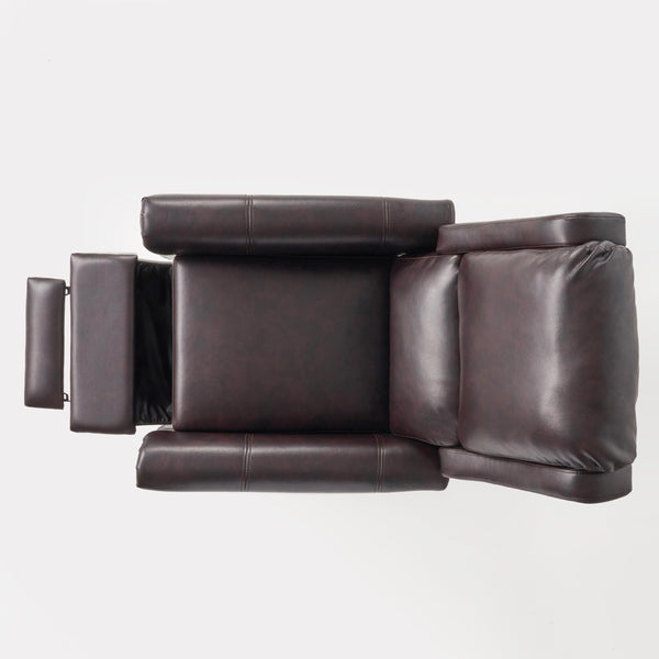 English Elm Christopher Knight Home® - Fabric Burgundy Recliner Chair Mid-Century PU Leather Pushback Sofa with Tufted Cushion, Compact Comfort 57574.00BDY
