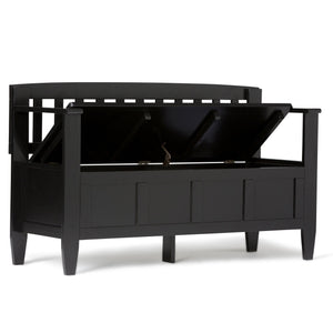 English Elm Brooklyn Stylish Entryway Storage Bench With Solid Wood, Spacious Compartments & Modern Design B136P158121