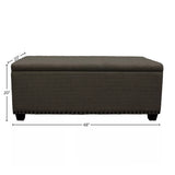 Parker House Parker Living Sleep Cameron - Seal Storage Bench Seal Grey 100% Polyester (SW) BCAM-BENCH-SEA