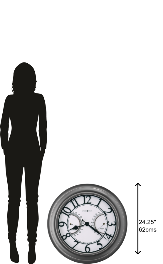 Hekman Furniture 625668 Tawney Outdoor Wall Clock - Elegant Weather-resistant Design With Temperature & Humidity Display  Tawney Outdoor Wall Clock 625668