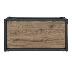 Homelegance By Top-Line Moira Grey Metal and Wood Bar Cart Black Engineered Wood