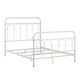 Homelegance By Top-Line Gracen Casted Knot Metal Bed White Metal