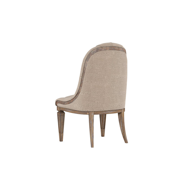 A.R.T. Furniture Architrave Upholstered Side Chair - Elegant New Traditional Design In Almond With Luxurious Button Tufting Brown Material, Parawood Solids,Foam,Fabric 277206-2608