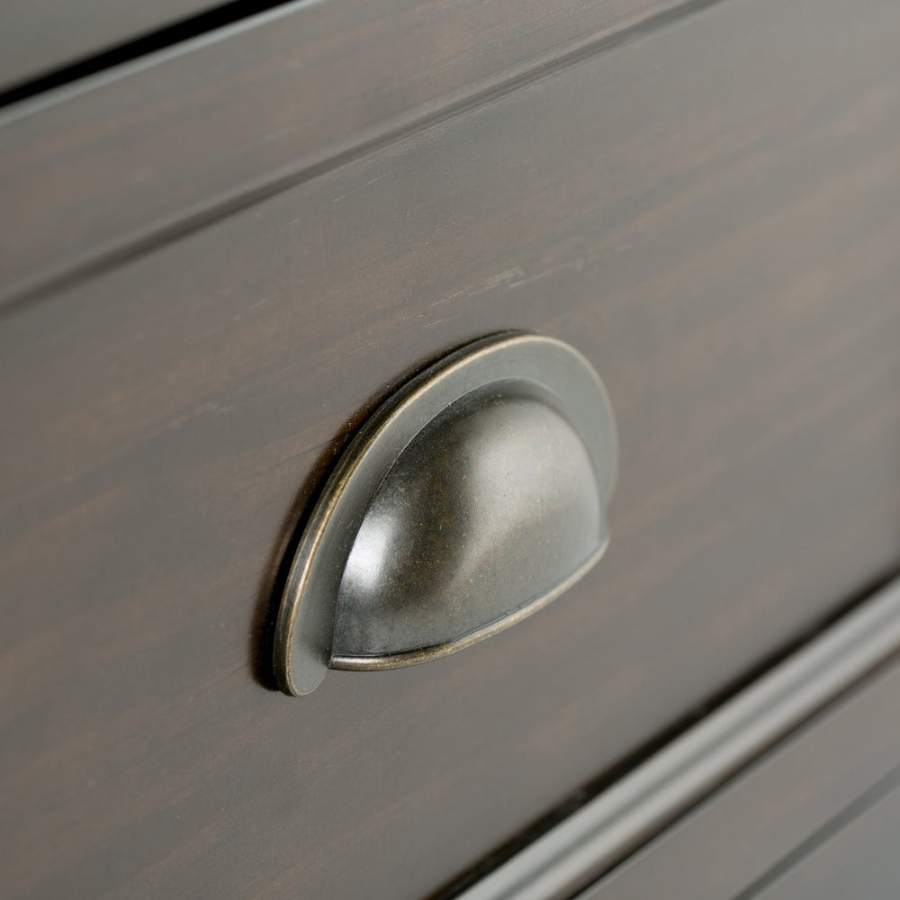 English Elm Burlington Handcrafted Entryway Storage Bench with 2 Drawers, Dark Mahogany Wood, Seats 2 Comfortably B136P159508