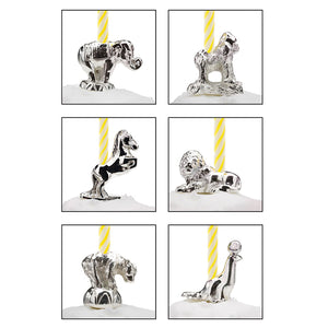 Lenox Reed and Barton Let's Celebrate 6-piece Circus Animals Candle Set Multi, SLVR PLATE METAL 910