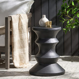 Christopher Knight Home® - Noble House - Adilynn Indoor 22" Light-Weight Concrete Side Table, Black