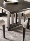 Quincy Double Pedestal Dining Table Black with Molasses Finish P375-DR-K1 Pulaski Furniture