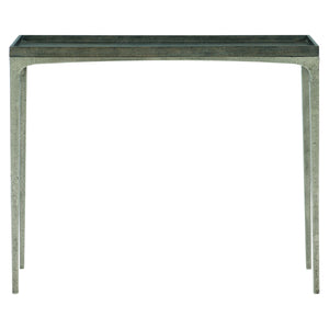 Bernhardt Bernhardt Linea Sofa Table With Cerused Charcoal Oak Top & Textured Graphite Aluminum Base, 36" 384912B