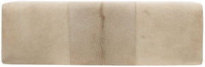 Hooker Furniture Melange Hair-On-Hide Bench With Light Oak Base — Transitional Beige Seat, Durable Everyday Accent 628-50751-80