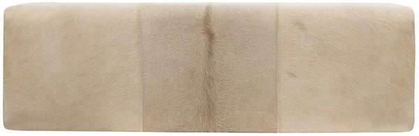 Hooker Furniture Melange Hair-On-Hide Bench With Light Oak Base — Transitional Beige Seat, Durable Everyday Accent 628-50751-80