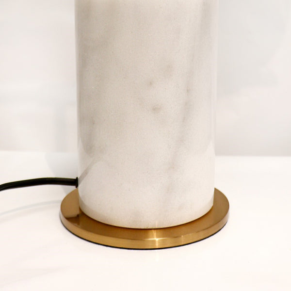 Pasargad Home Bianca Table Lamp - Chic Opal Globe & Gold Metal Arm On Elegant Marble Base, H26" White Metal & Marble Pmt-30208