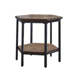 English Elm Steve Silver - Ultimo - Hexagon End Table - Brown