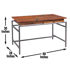 English Elm Steve Silver - Tamra - Desk With Drawers - Brown