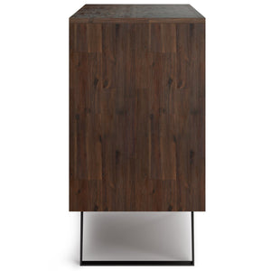 English Elm Lowry 42" Industrial Tv Media Stand - Handcrafted Acacia Wood, Vintage Charm & Durable Storage Solutions B136P158880