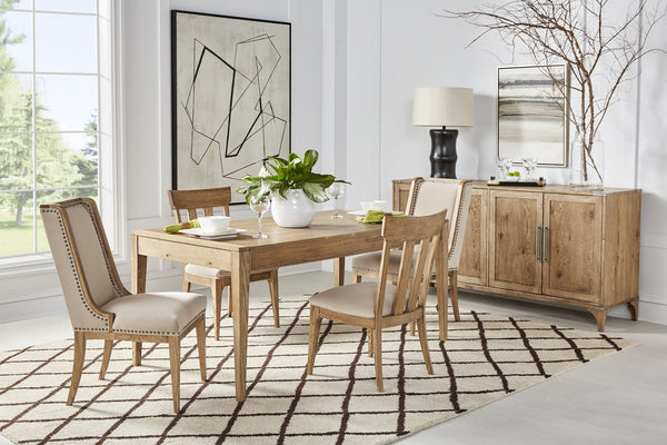 A.R.T. Furniture Set Of 2 - Passage Hostess Sling Chair - Elegant Natural Oak Finish With Velvet Upholstery & Nailhead Trim - Set Of 2 Beige, Brown Ash Solids,Knotty Oak Veneers,Foam,Fabric,Metal 287201-2302