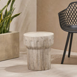 Christopher Knight Home® - Noble House - Delphinus Outdoor Contemporary Lightweight Concrete Accent Side Table