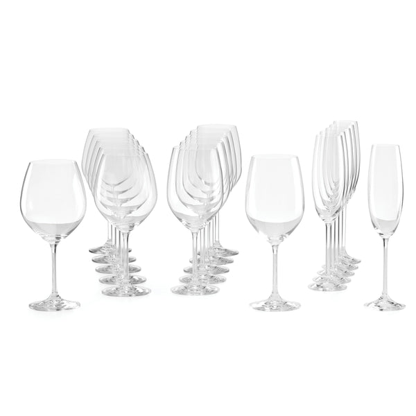 Lenox Tuscany Classics 18-Piece Mixed Glass Set Clear, NO COLOR GLASS,CRYSTAL 891669