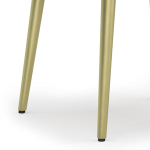 English Elm Jager Side Table – Handcrafted Mid-Century Accent With Natural Wood & Brass Details For Modern Spaces B136P158749