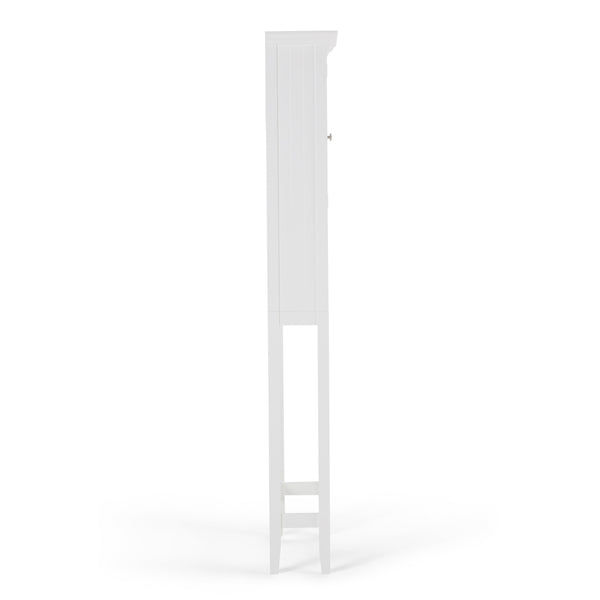 English Elm Acadian Space Saver Cabinet In Pure White - Stylish, Durable Storage For Narrow Spaces & Rooms B136P158500