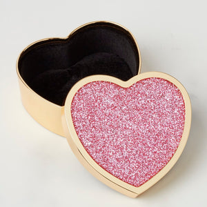 Lenox Kate Spade Sitting Pretty Pink Glitter Heart Box Pink, PINK METAL 897453