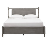 Homelegance By Top-Line Remi Antique Finish Beaded Wood Platform Bed Grey Wood