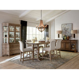 Higgins Street Gathering Trestle Table Brown with Woodland Stone Finish P349-DR-K2 Pulaski Furniture