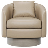 Bernhardt Camino Leather Swivel Chair 202-202 Taupe N5712SL_202-202 Bernhardt