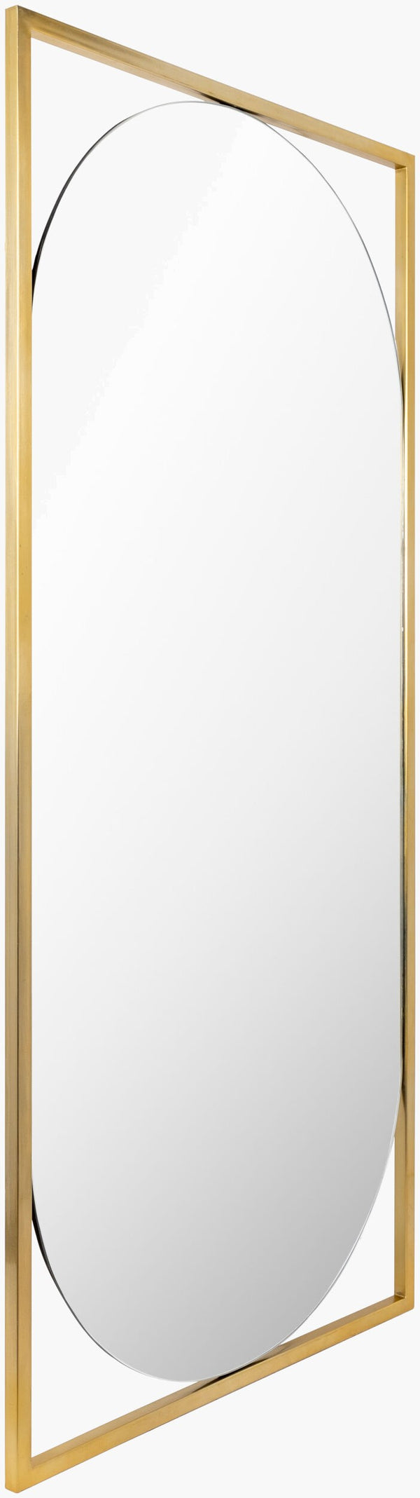 Surya Qayanat Oversized 75"H Metal Full Length Mirror - Versatile Design For Modern Spaces & Glamour Frame, Gold Iron Qay001-7535
