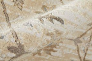 Feizy Rugs Celene Vintage-inspired Floral Rug - Elegant Power Loomed Design In Warm Neutral Palette For Any Space Tan,Ivory,Gray Viscose,Polyester Cel39kvfbgegryg00