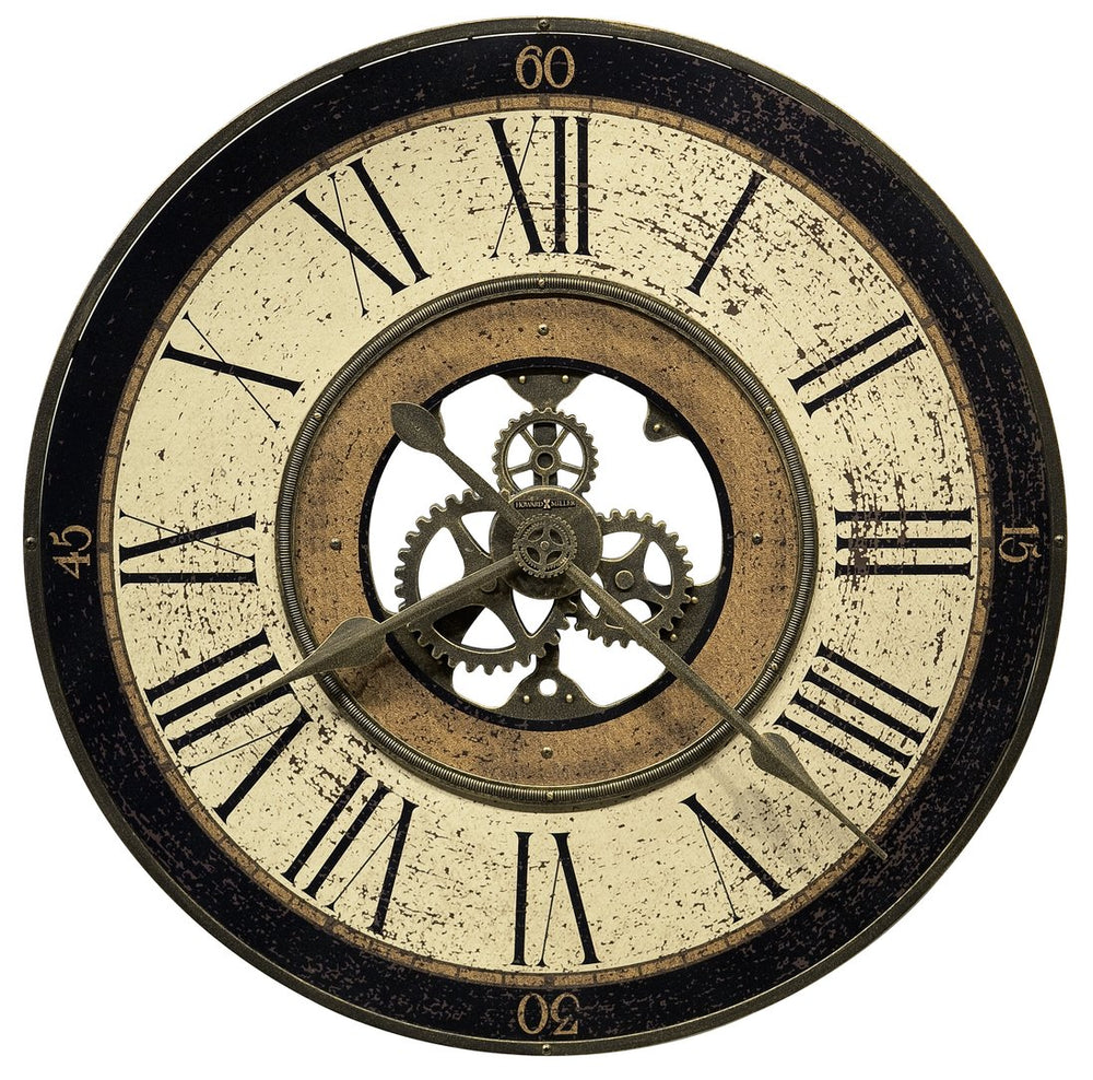 Hekman Furniture 625542 Brass Works Oversized Wall Clock - Antique Brass Finish With Rustic Charm For Any Room Decor  Brass Works Wall Clock 625542