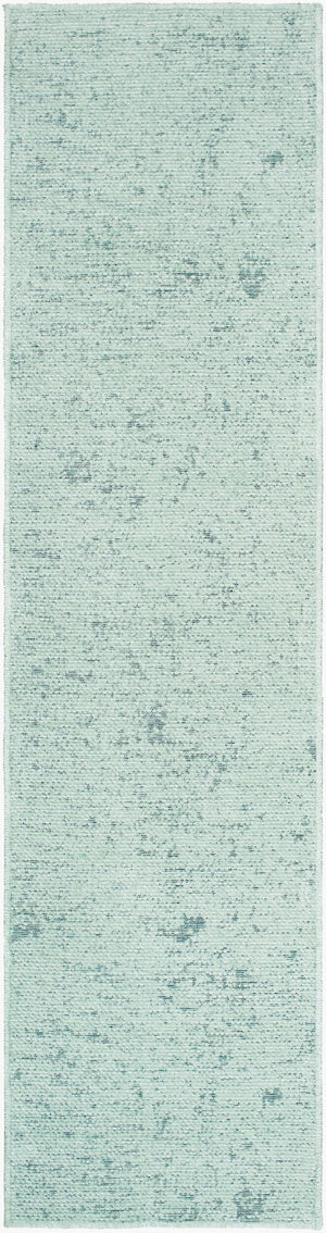 Livabliss Quebec Chenille Polyester Runner Rug Soft Low Pile Hallway Entryway Machine Woven Turkey Seafoam 2'7" x 7'3" QBC2307-2773
