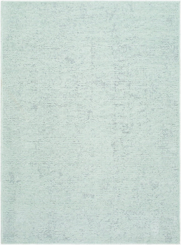 Livabliss Quebec Chenille Polyester Runner Rug Soft Low Pile Hallway Entryway Machine Woven Turkey Seafoam 9'2" x 12' QBC2307-9212