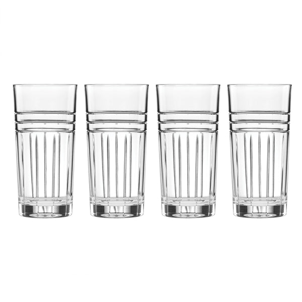 Lenox Reed and Barton Tempo Highball Glasses, Set of 4 Clear, NO COLOR GLASS,CRYSTAL 895180