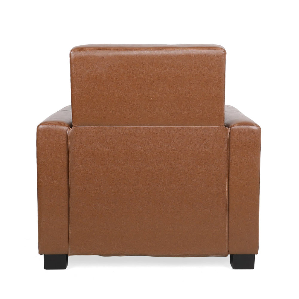 English Elm Christopher Knight Home® - RECLINER ergonomic PU leather lounge chair with plush padding and supportive design for home comfort and style Light Brown 71978.00PUCOGN