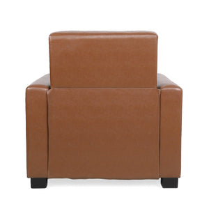 English Elm Christopher Knight Home® - RECLINER ergonomic PU leather lounge chair with plush padding and supportive design for home comfort and style Light Brown 71978.00PUCOGN