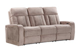 Parker Living Equinox - Mushroom Power Reclining Sofa with Drop Down Table Mushroom MEQU#834PH-MURM Parker House