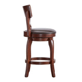 Homelegance By Top-Line Beckham Swivel 24-inch Brown Counter Height Barstool Brown Rubberwood