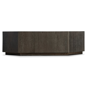 Bernhardt Bernhardt Sculptural Alton Cocktail Table — Seven-Sided Wire-Brushed Oak Top, End-Grain Detail, Casters (57.38" W) 357015