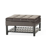 Christopher Knight Home® - Noble House - - Square Ottoman With Storage And Bottom Rack