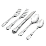 Lenox Oneida Chateau 5 Piece Fine Flatware Place Setting, Service for 1 Metallic, STAINLESS METAL 2610005BA