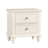 Homelegance By Top-Line Dasha 2-Drawer End Table White Wood