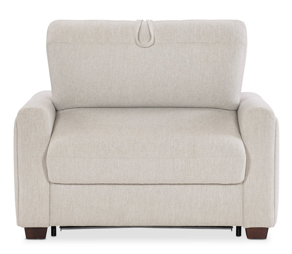 Hooker Furniture Griffin Twin Sleeper Chair Beige Performance Fabric Transitional Lounge for Guest Rooms SS179-TS01-405