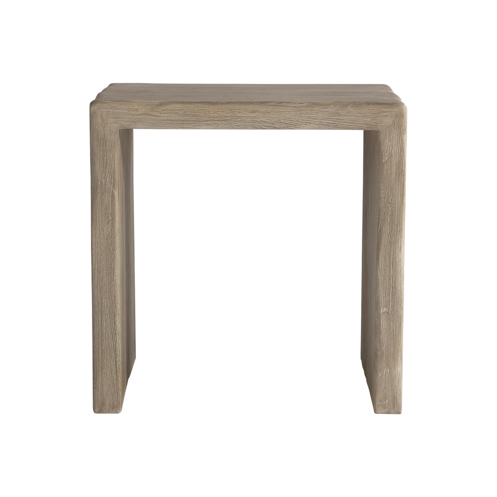 Bernhardt Bernhardt Montego Live-Edge Outdoor Side Table In Carbonized Teak, Sea Oat Finish, Weather-Resistant (22") X06123