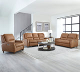 Parker House Austin - Caramel Cream Power Reclining Sofa, Loveseat And Recliner Brown Top Grain Leather With Match (X) Maus-321ph-cmcr