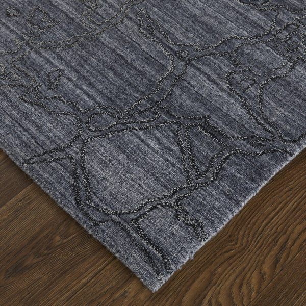 Feizy Rugs Whitton Handwoven Wool & Viscose Rug - Contemporary Abstract Design For Stylish Home Decor Gray,Blue Viscose,Wool Wtn8892fnvy000f00