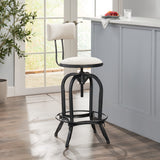 Christopher Knight Home® - Noble House - Vlippu Modern Industrial Upholstered Adjustable Height Swivel Barstool